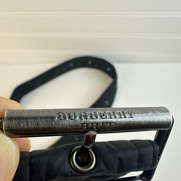 Burberry Brit Polyester Puffer Coat REPLACEMENT Belt Black Silver Buckle 52\